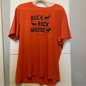 Life is good men’s L brand new unused orange tee shirt